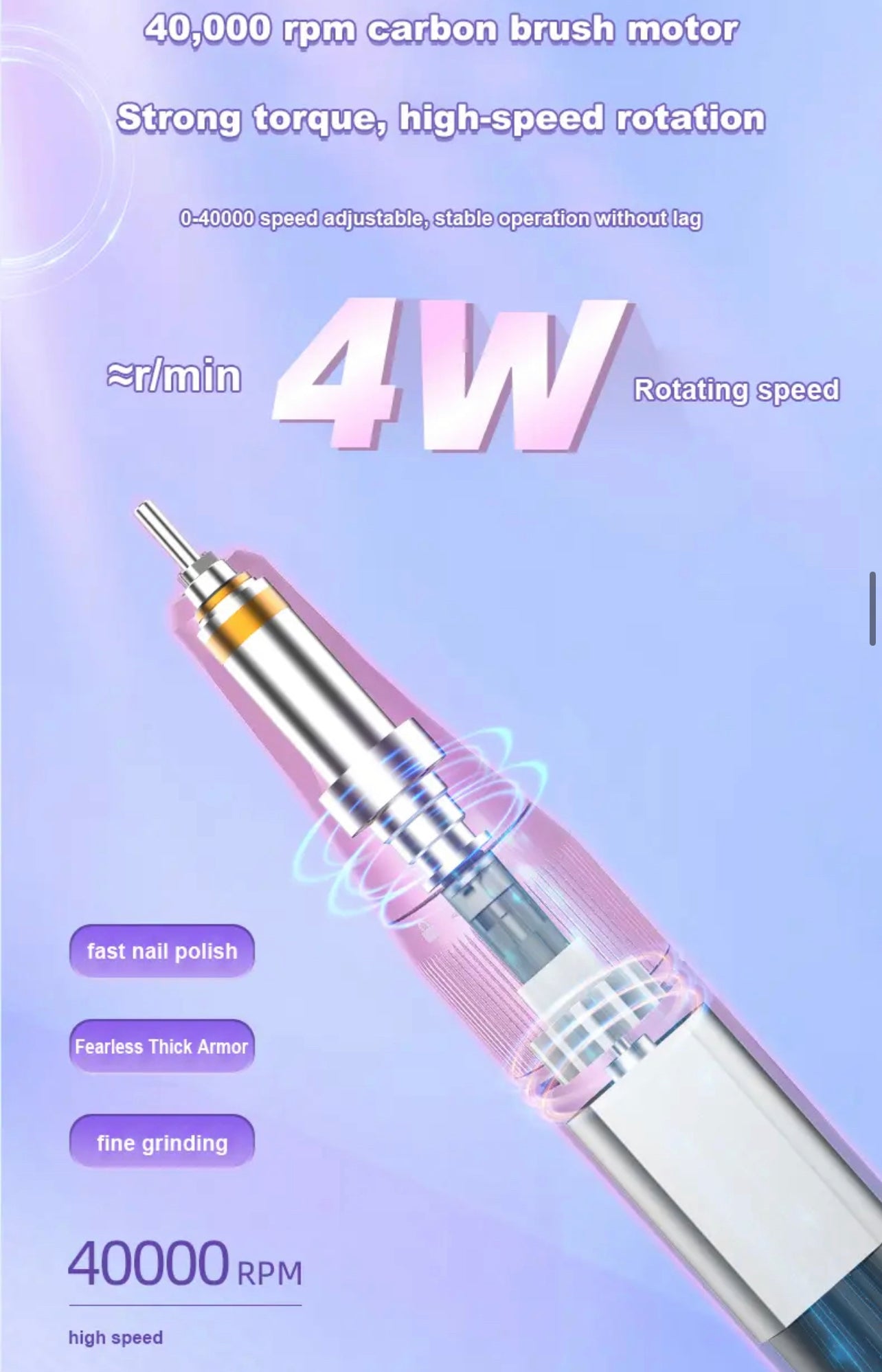 Rechargeable Nail Drill