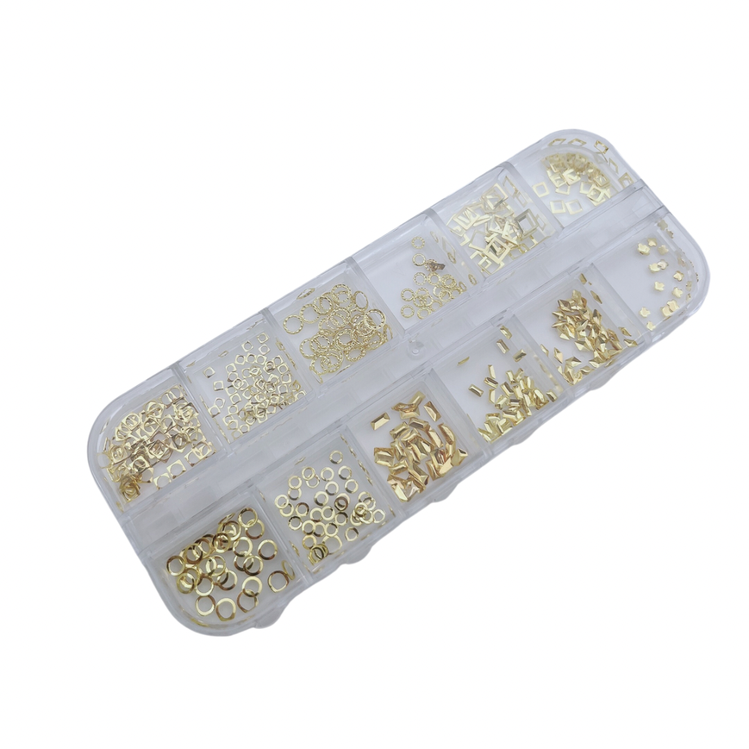 Metal Studs / Charms (12 Grids) - #8