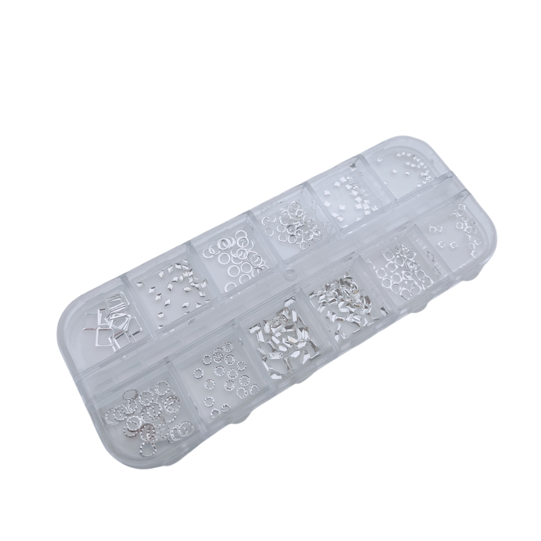 Metal Studs / Charms (12 Grids) - #8