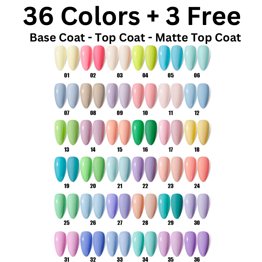 Pastel Collection - 36 Colors Gel Polish