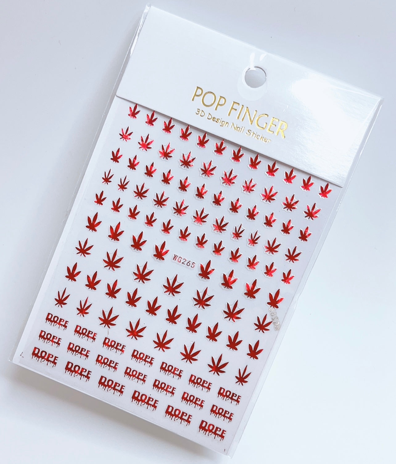 Dope - Weed Leaf / Stickers / Laser Red - #141