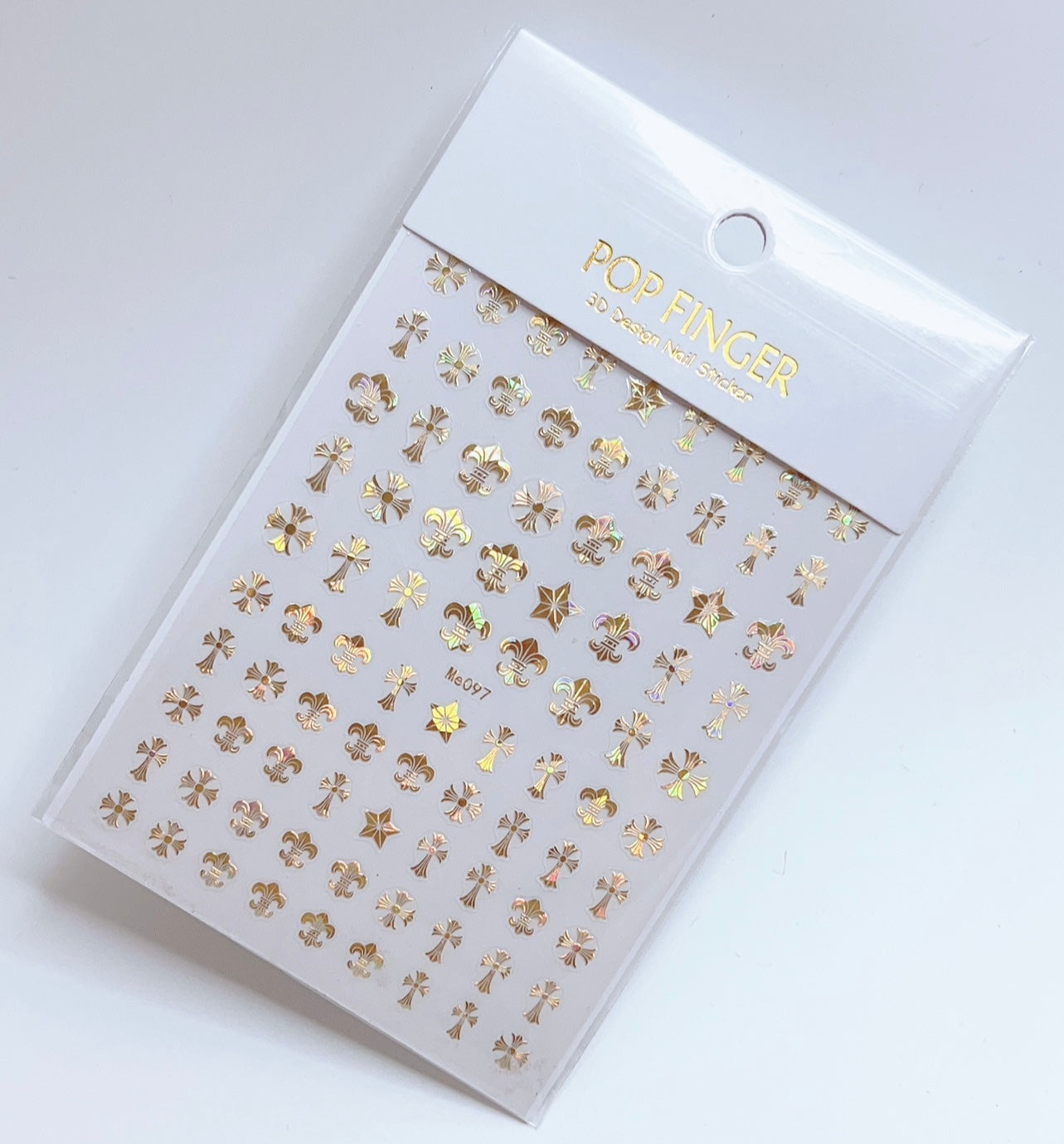 Cross - Star / Sticker / Laser Gold - #179