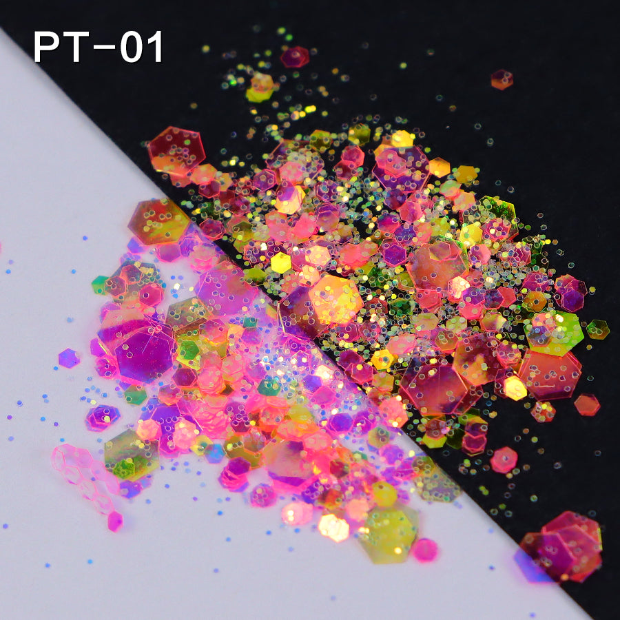 Iridescent Neon Chunky Glitter #17