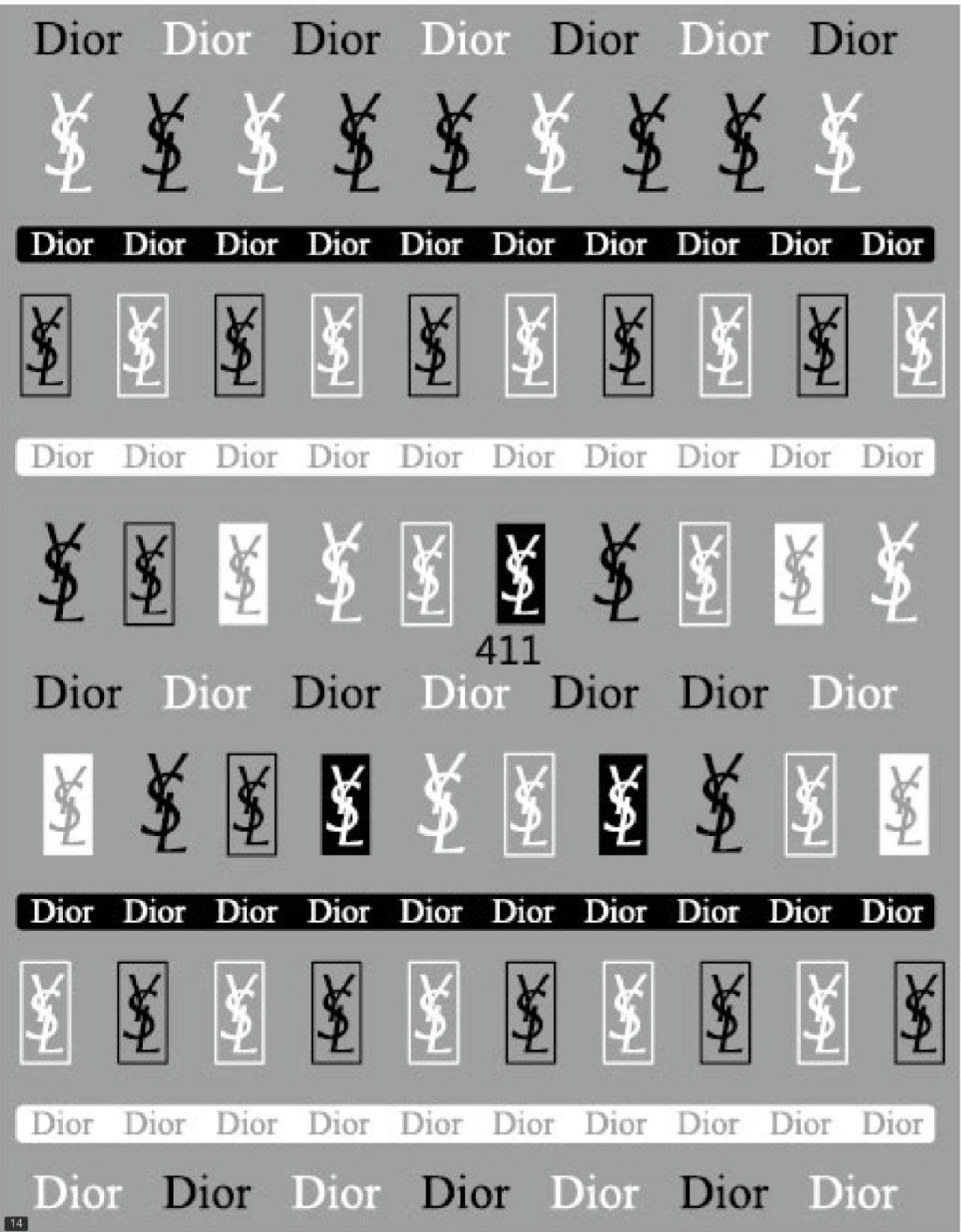 Multi Brands / Stickers / Black-White - #22