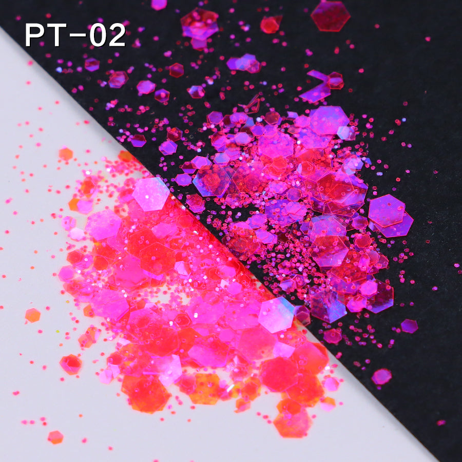 Iridescent Neon Chunky Glitter #18