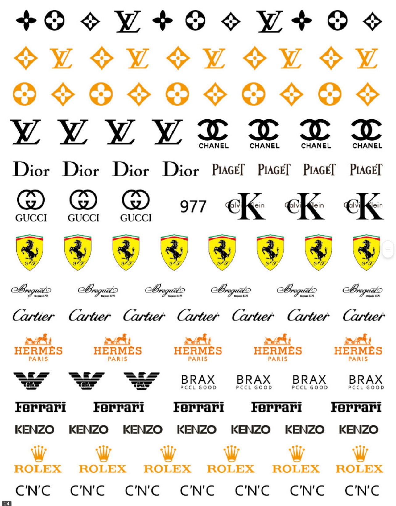 Multi Brands / Stickers / Multi Colors - #34