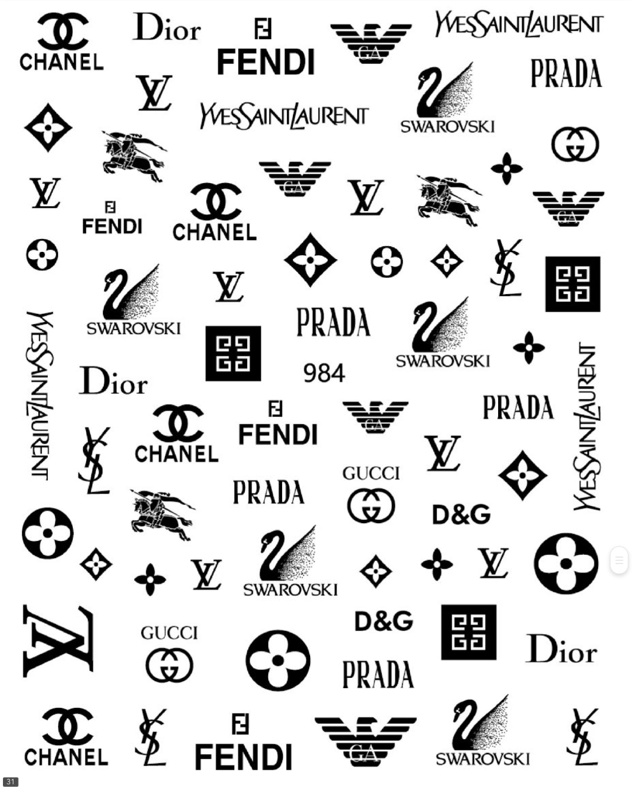 Multi Brands / Stickers / Black - #38