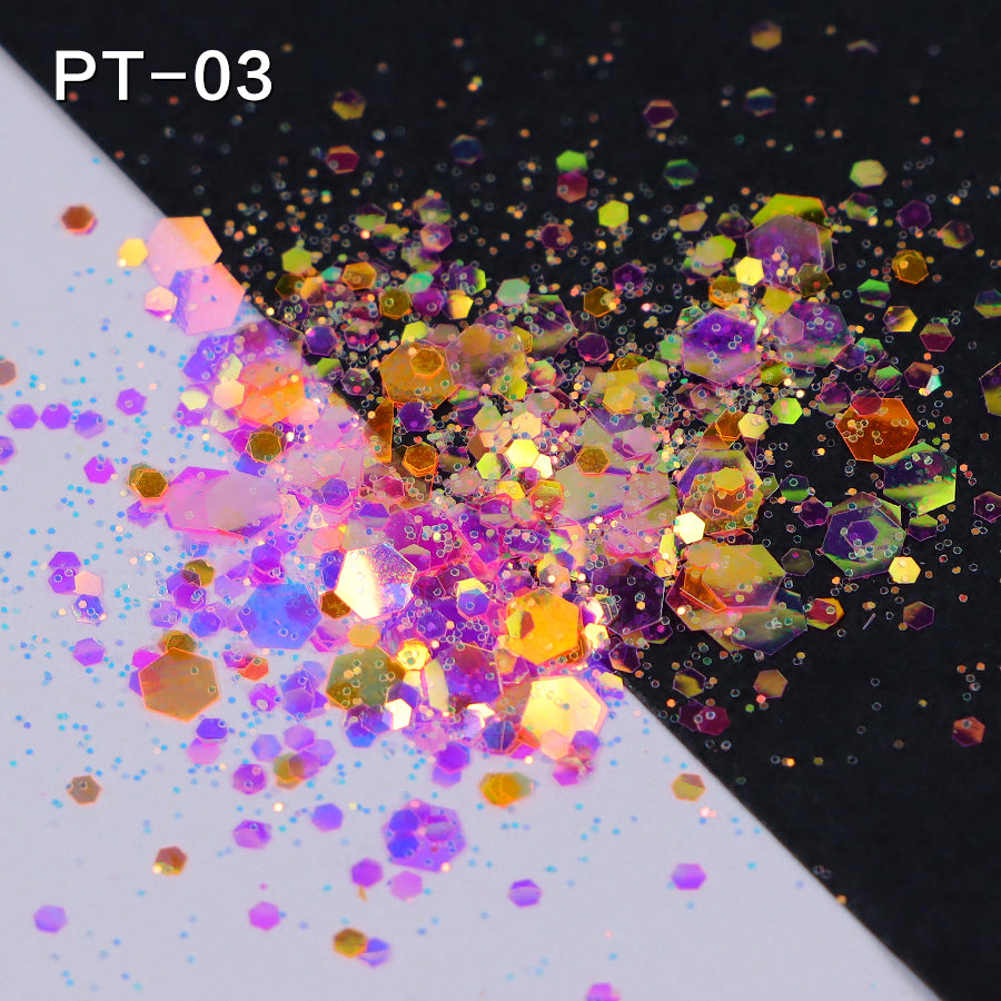 Iridescent Neon Chunky Glitter #19