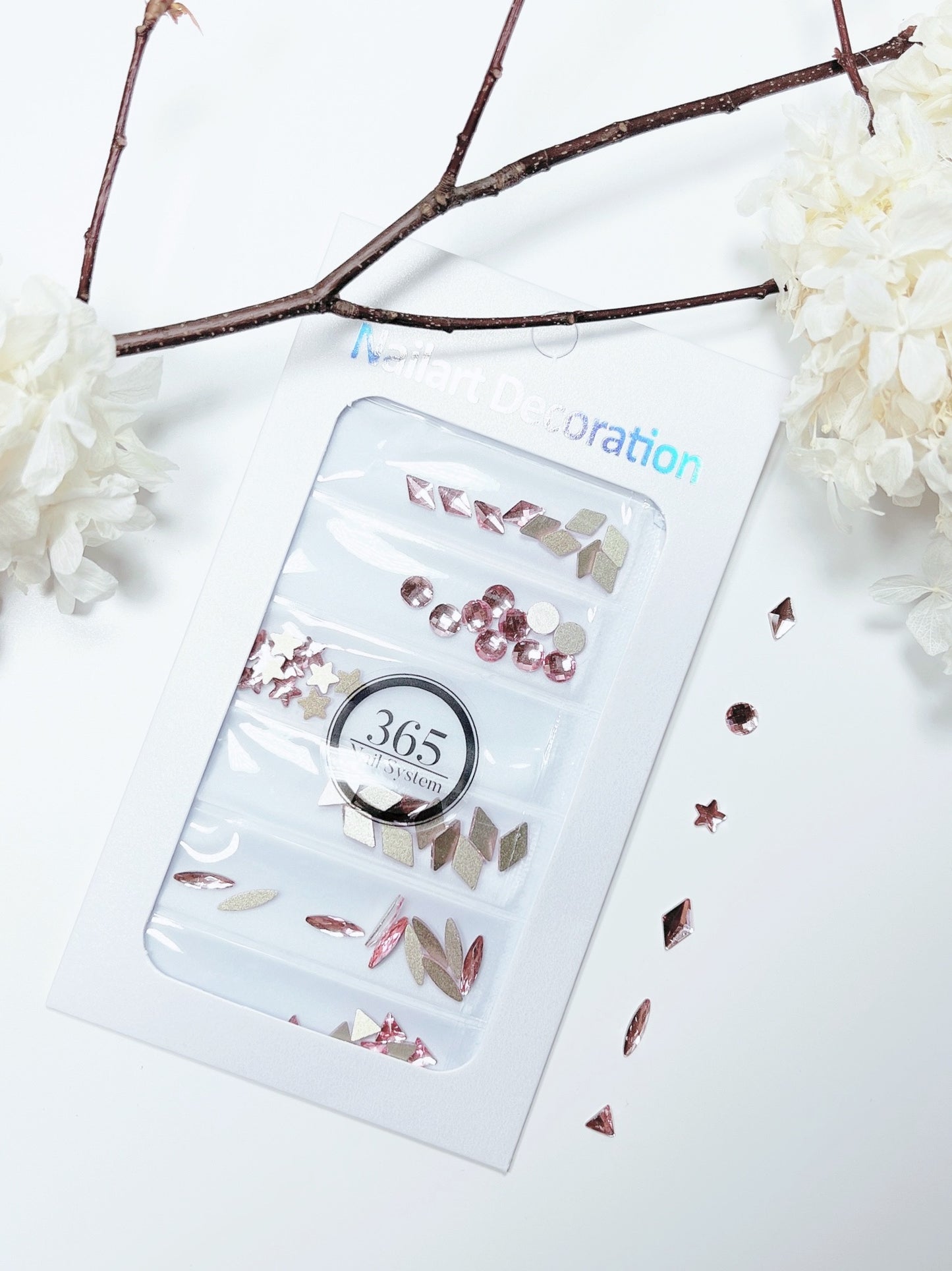 Light Rose - Rhinestone Shape 6 Styles ( 60 pcs )