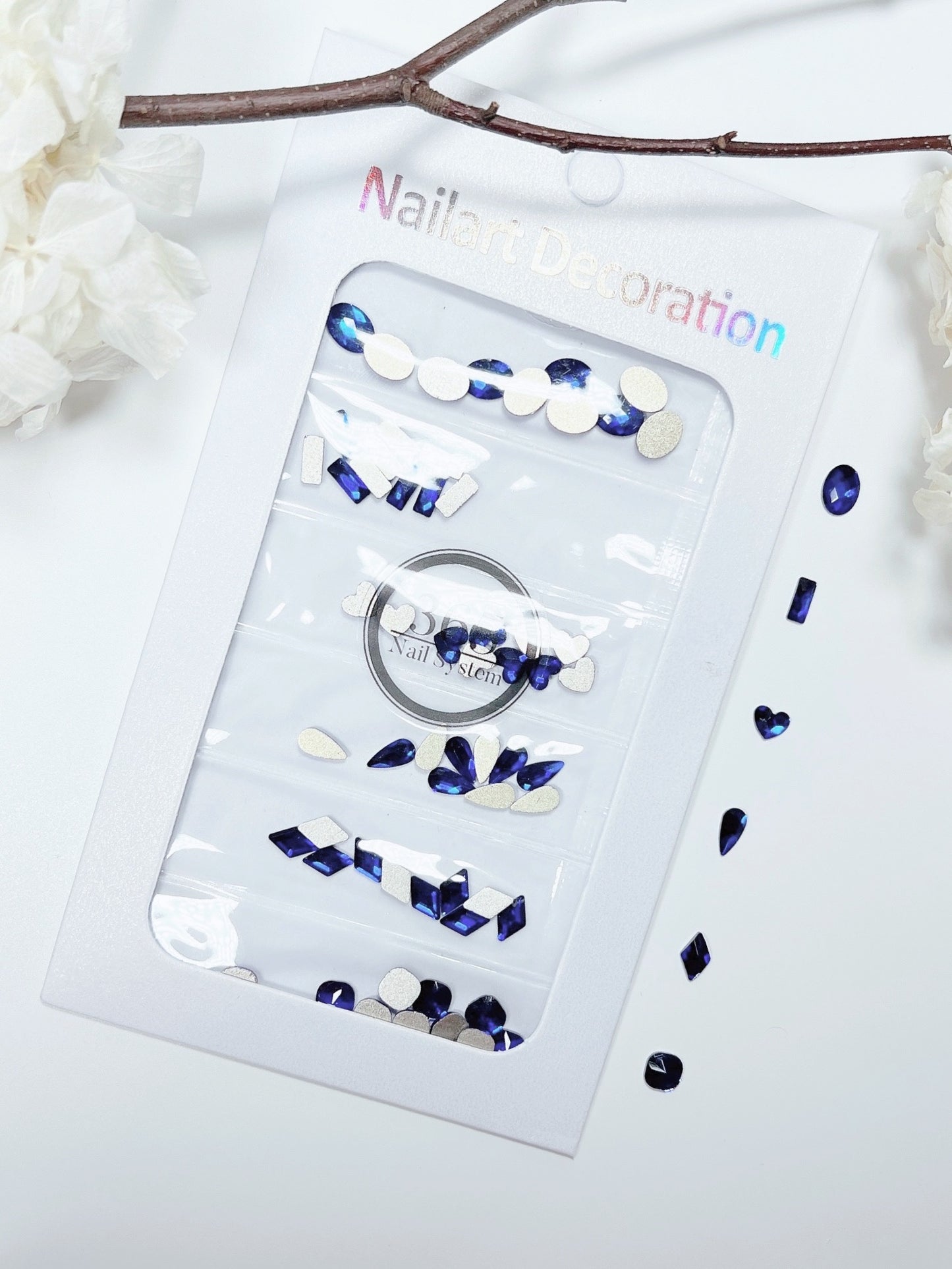 Sapphire Blue - Rhinestone Shape 6 Styles ( 60 pcs )
