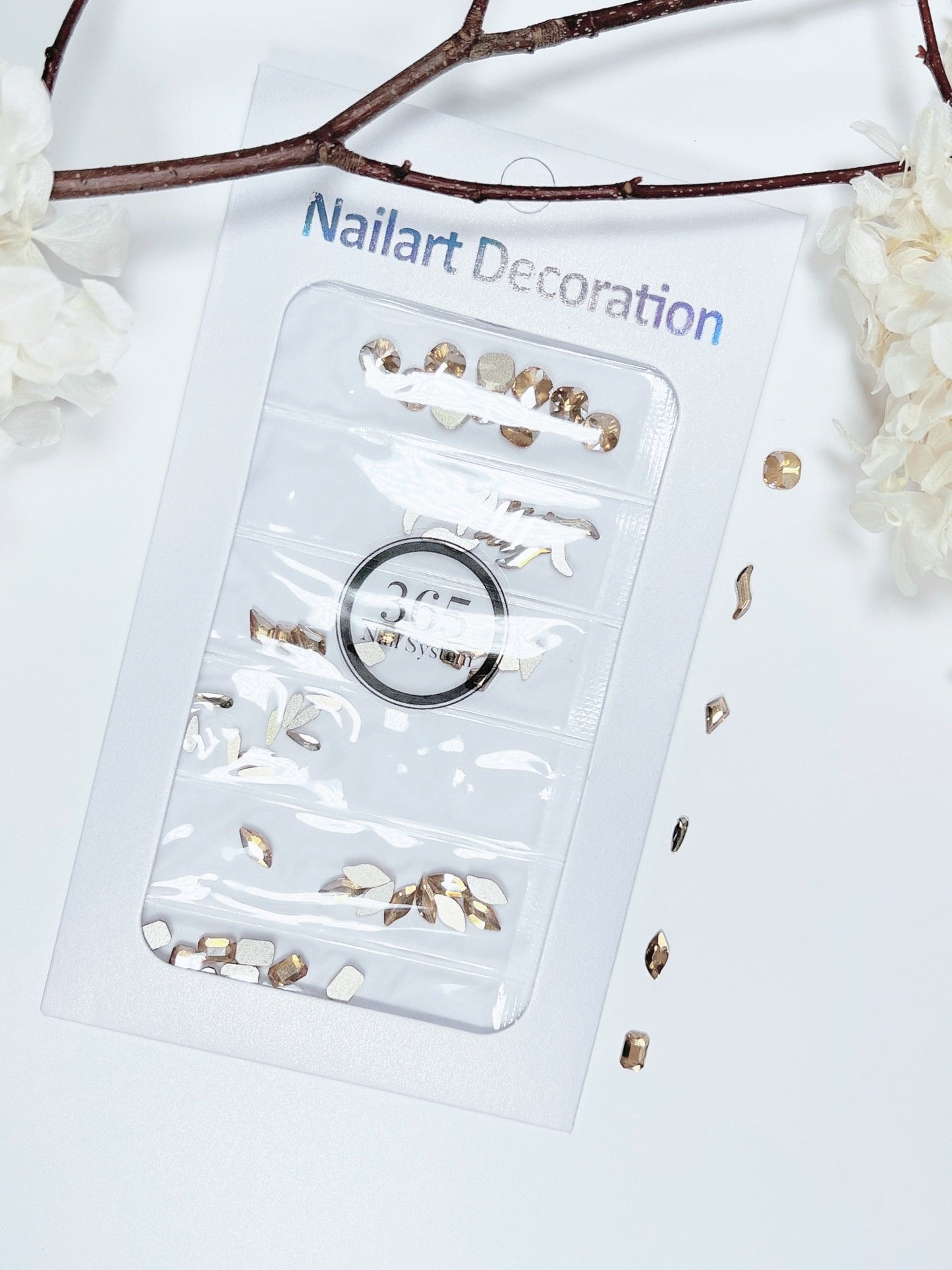 Champagne Gold - Rhinestone Shape 6 Styles ( 60 pcs )