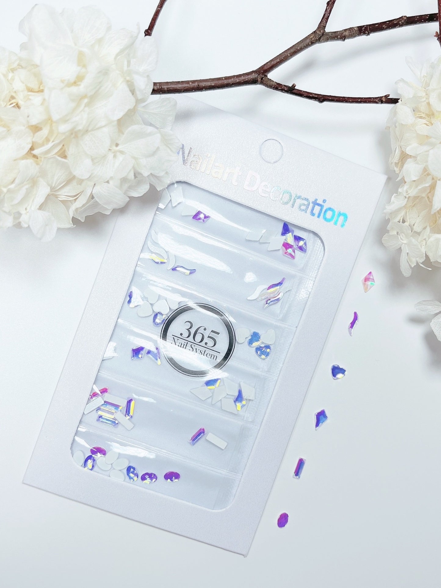 Mocha White AB - Rhinestone Shape 6 Styles ( 60 pcs )