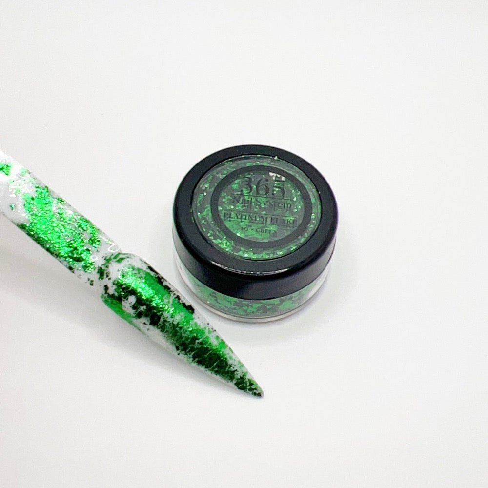 Green - Platinum / Metallic Flakes