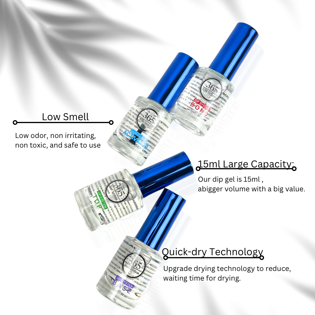 365 Nail System: Dip Liquid Essential Set