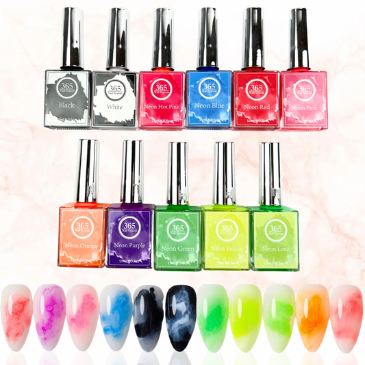 Marble Ink - 11  Colors + Free Matte Top Coat