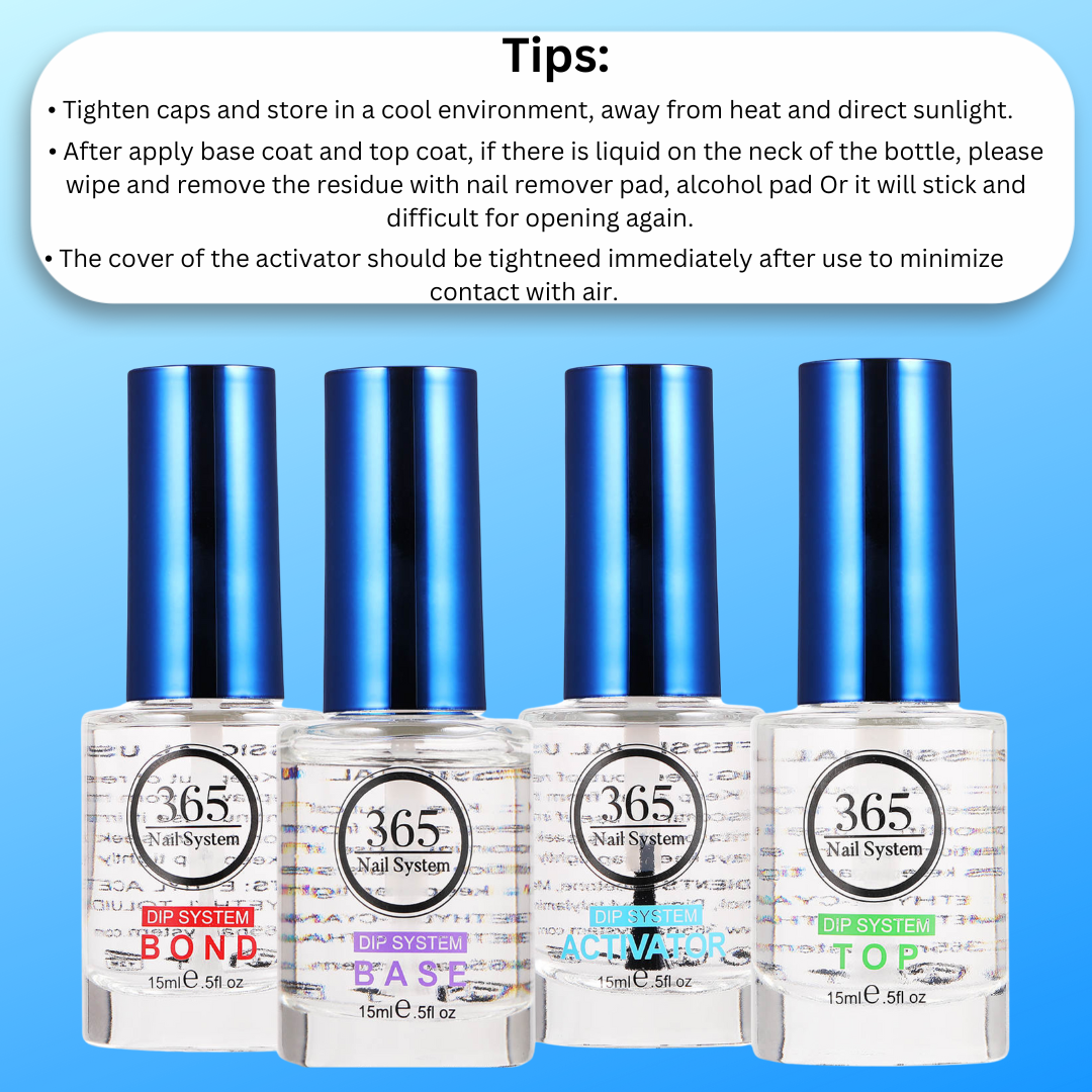 365 Nail System: Dip Liquid Essential Set