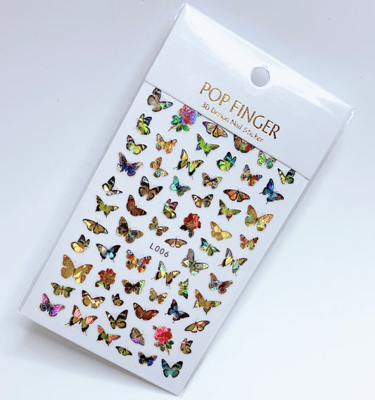 Butterfly / Stickers / Holographic- #106