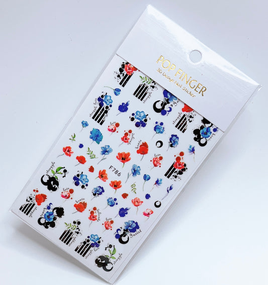 Flowers / Stickers / Multi Colors - #114