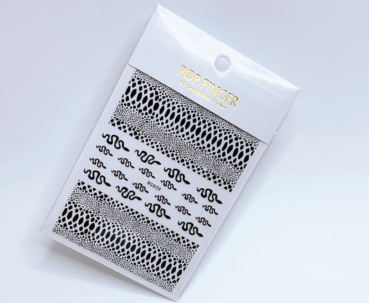 Snake Skin / Stickers / Black - #133