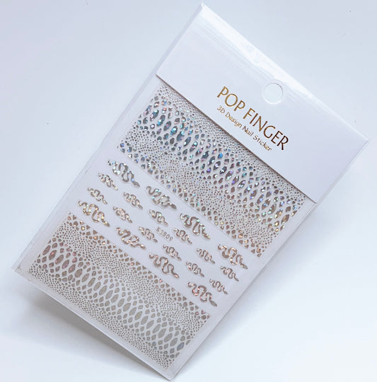 Snake Skin / Stickers / Laser Silver - #135