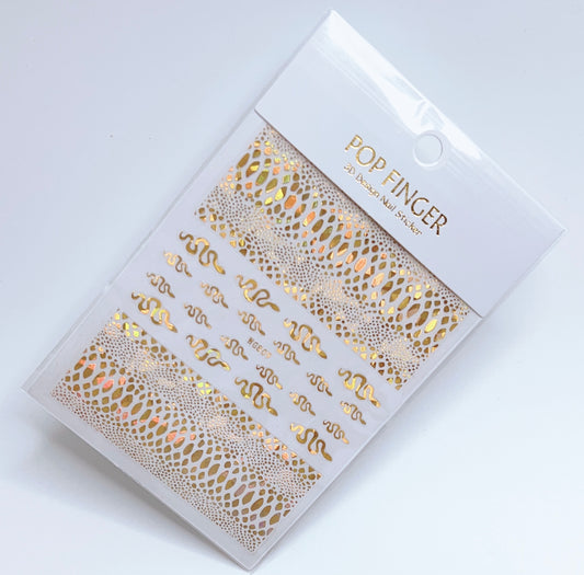 Snake Skin / Stickers / Laser Gold - #136