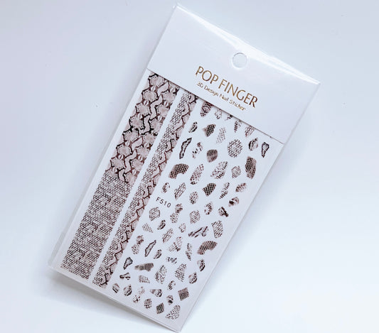 Snake Skin / Stickers / Brown - Black - #139