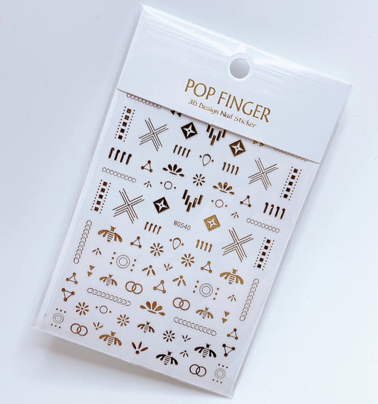 Geometric / Stickers / Gold - #149