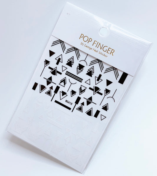 Geometric / Stickers / White - Black - #151