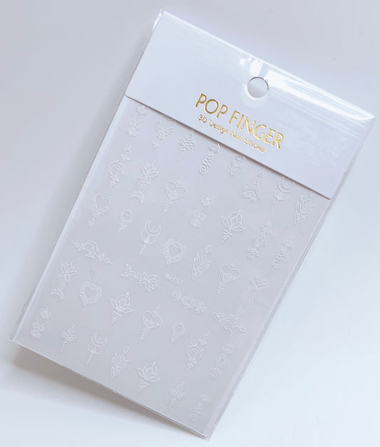 Geometric / Stickers / White - #152