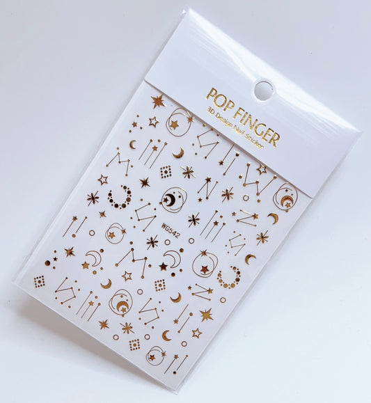Geometric / Stickers / Gold - #156