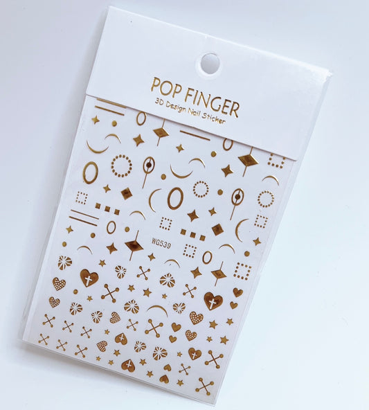 Geometric / Stickers / Gold - #157