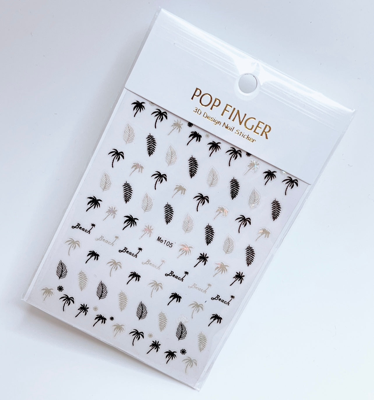 Summer - Leaf - Beach - Palm Tree / Stickers / Black - White - #166