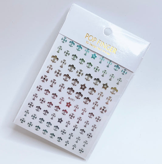 Cross -  Star / Sticker / Rainbow - #178