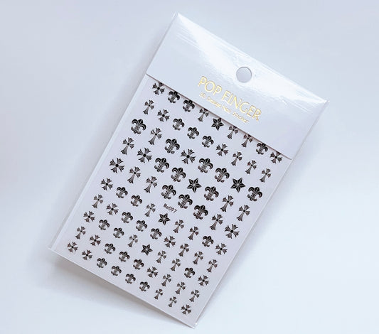 Cross -  Star / Sticker / Black - #181