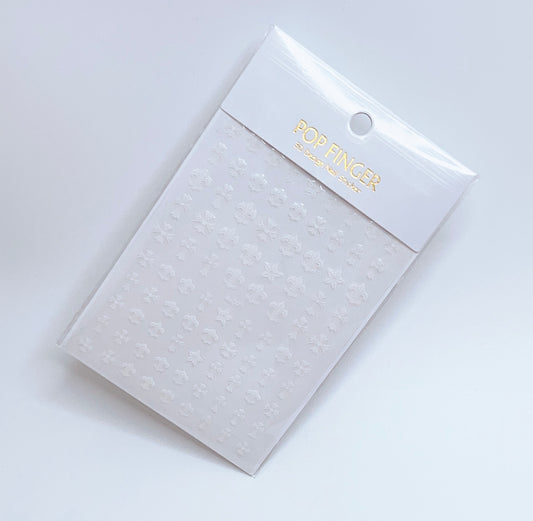 Cross -  Star / Sticker / White - #182