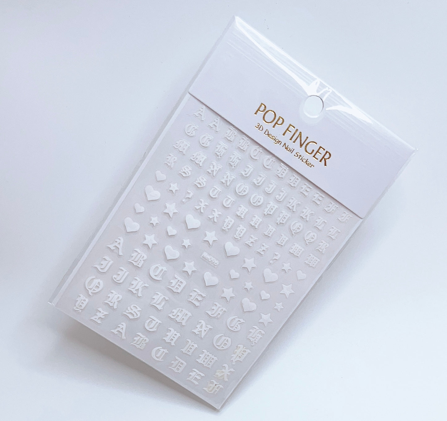 English Letter - Heart - Star / Sticker / White - #185