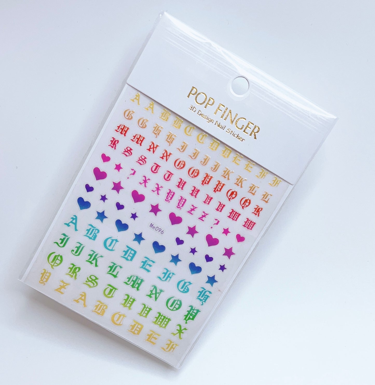 English Letter - Heart - Star / Sticker / Rainbow - #187