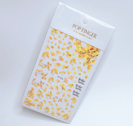Fall Leaf / Sticker / Yellow - #195