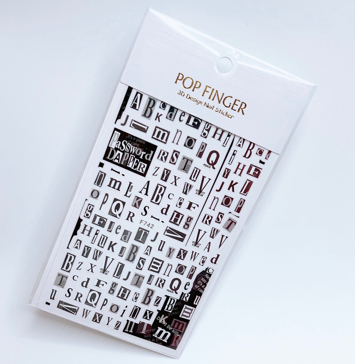 Letter / Sticker / Black - #203