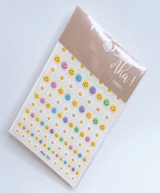 Smiley Face - Flower / Sticker / Multi Colors - #281