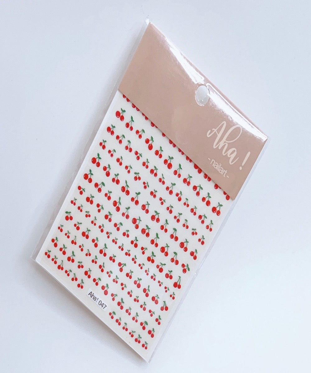Fruit - Cherry / Sticker / Red - Green - #282