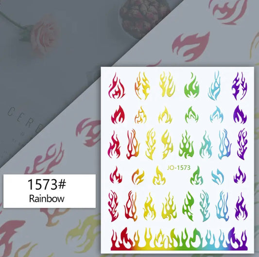 Flame / Stickers / Rainbow - #46