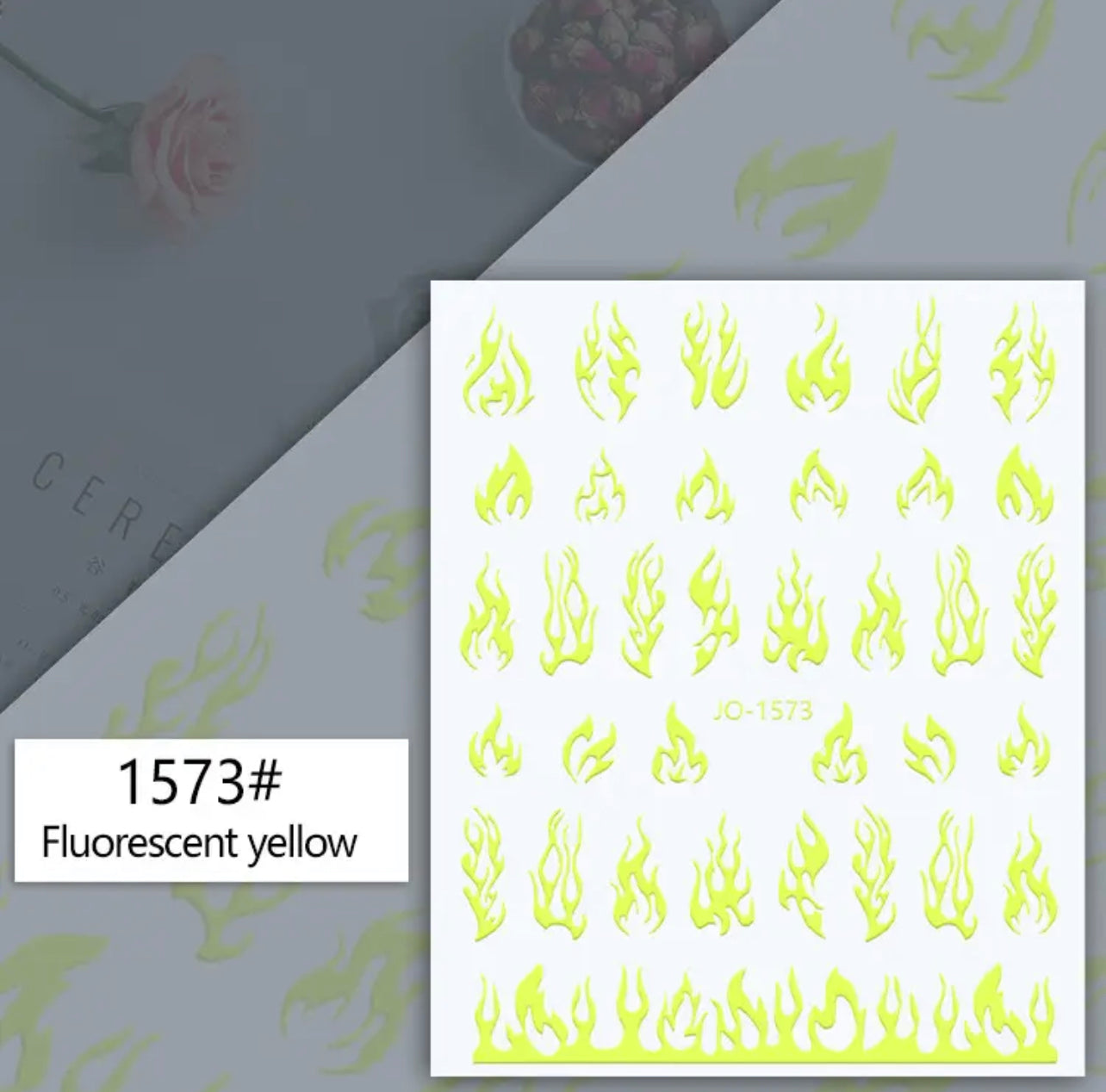 Flame / Stickers / Fluorescent Yellow - #50