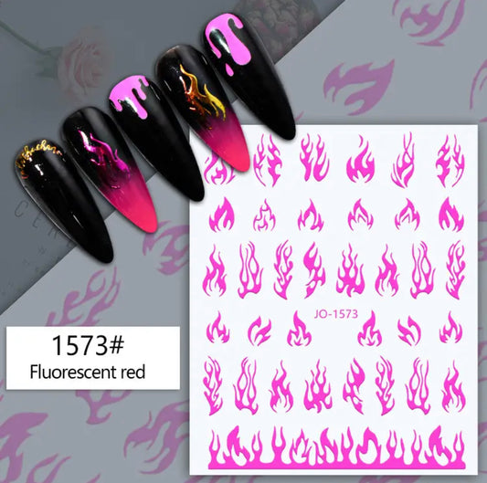 Flame / Stickers / Fluorescent Pink - #51