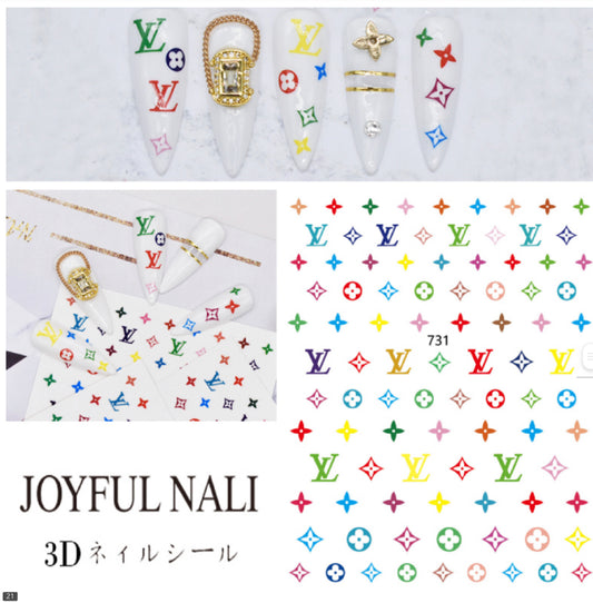 LV Stickers / Multi Colors - #6