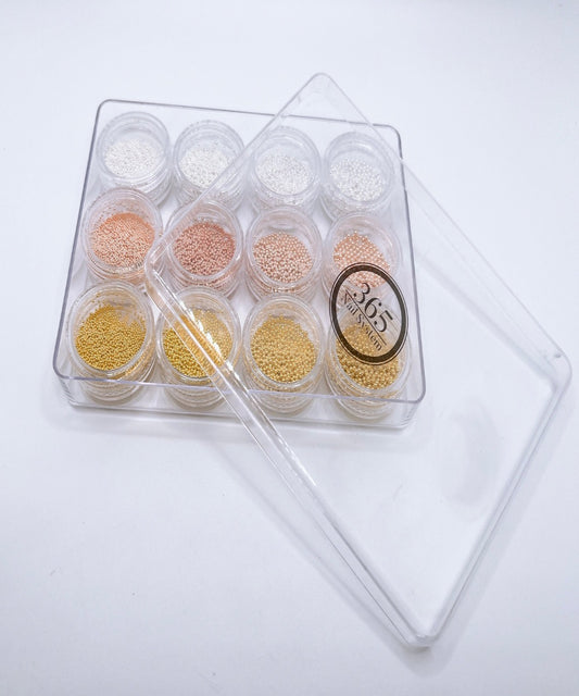Metal Caviar Beads ( 4 Size - 3 Colors )